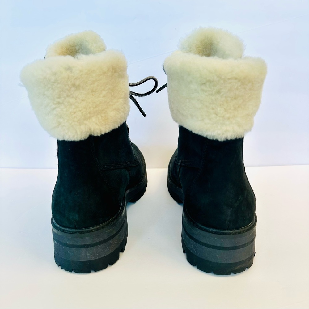 Timberland 6" Courmayeur Valley shearling-lined black boots, size 10 - Picture 5 of 8